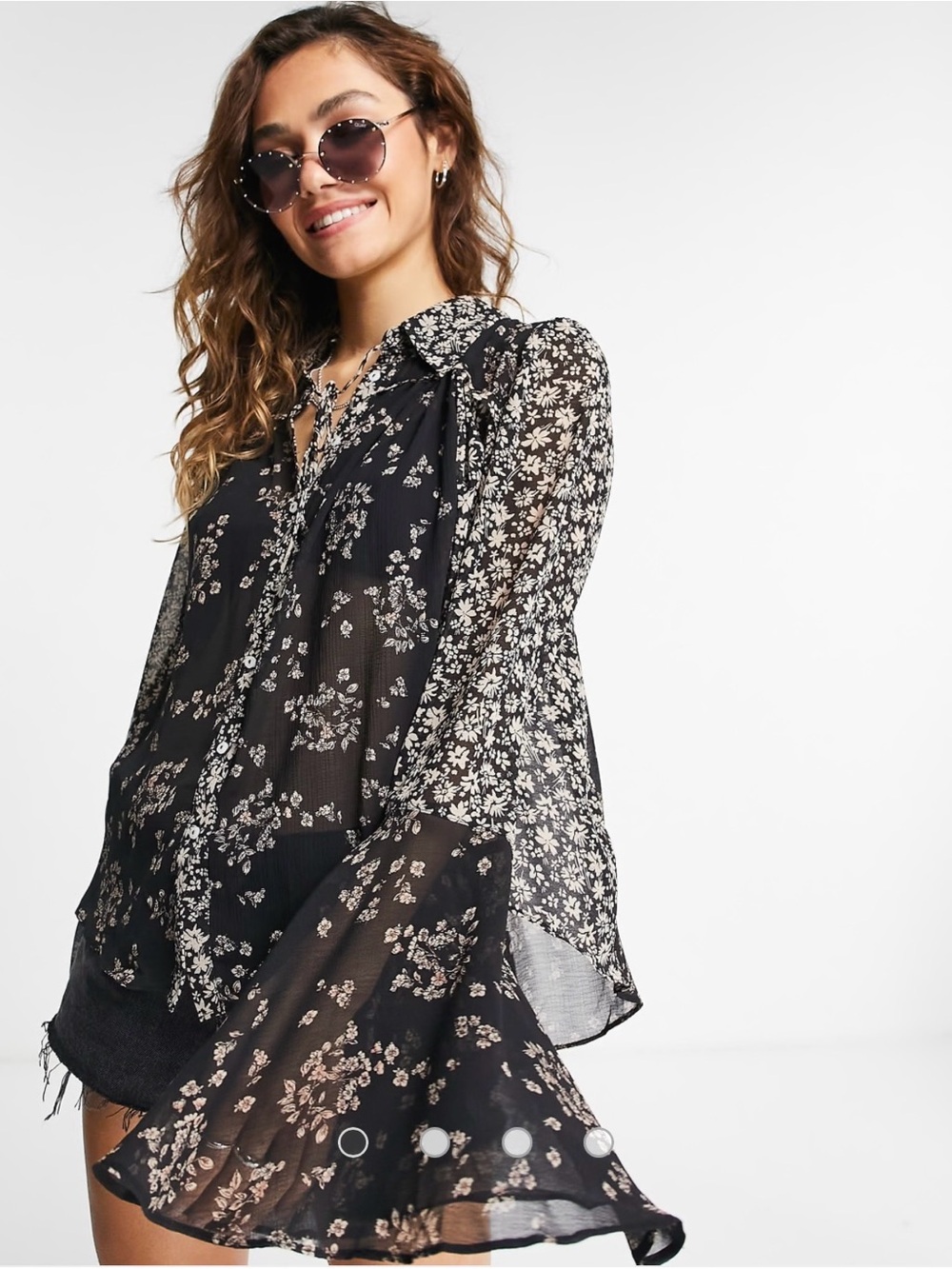 Free People Serena Printed Blouse
